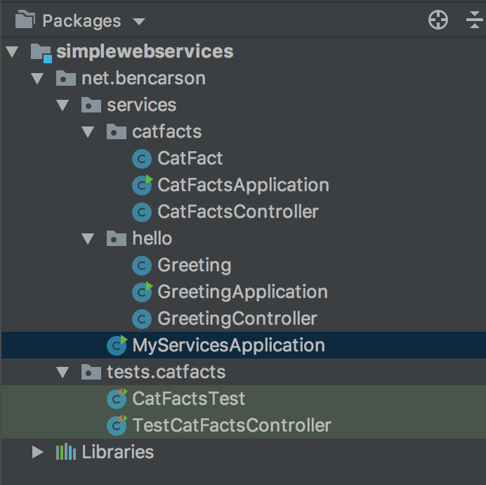 Proper application hierarchy for Spring Boot